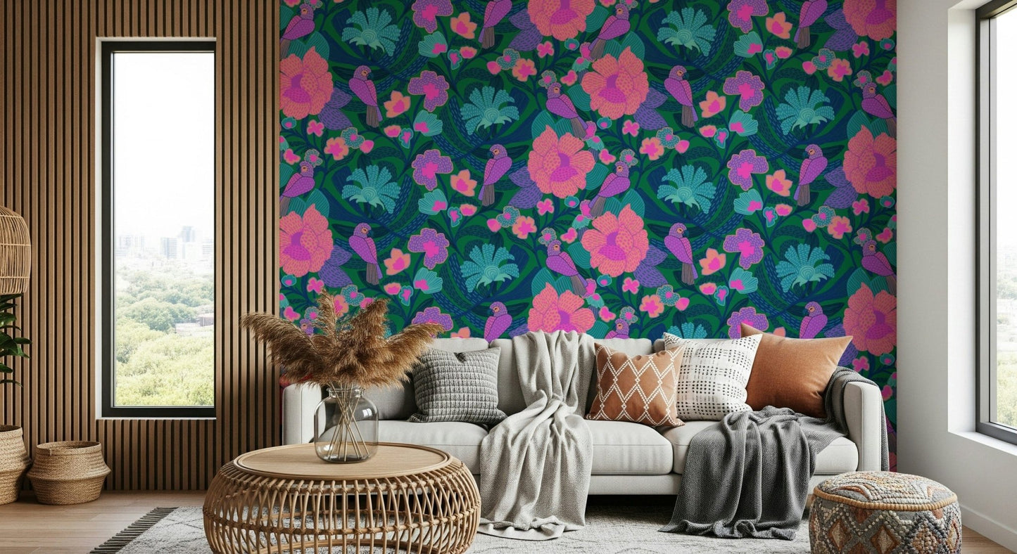 Parrot Bloom Wallpaper⁠