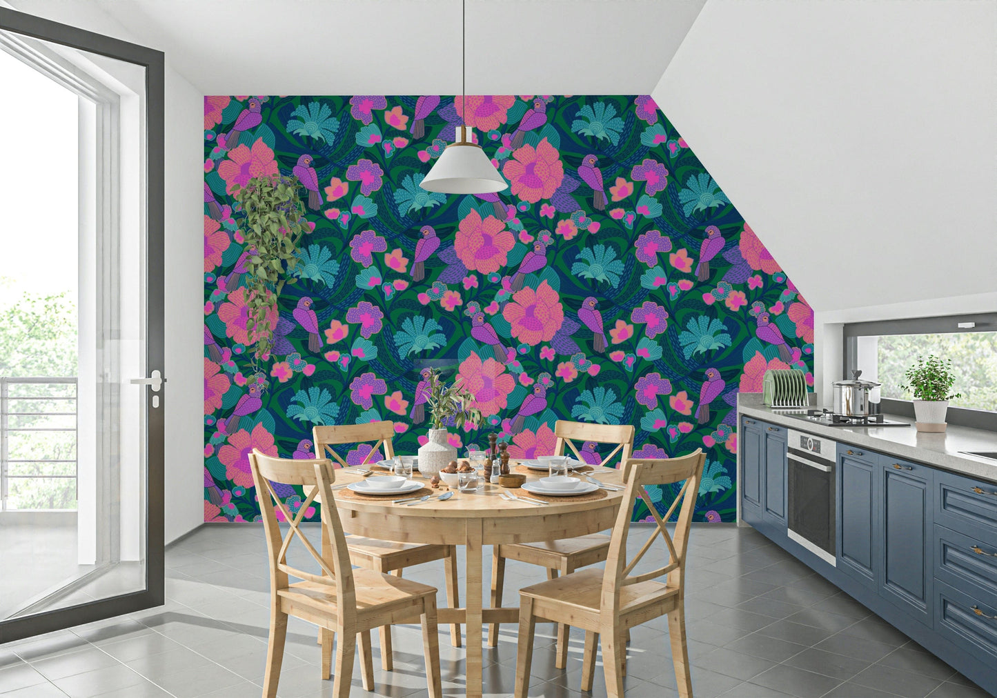 Parrot Bloom Wallpaper⁠