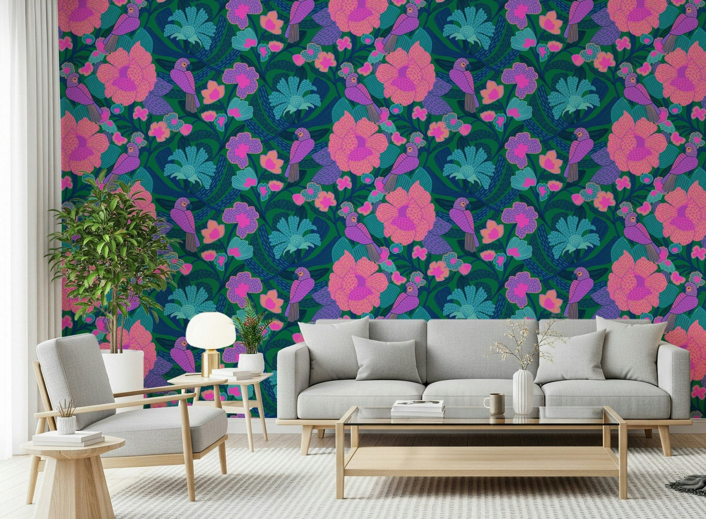 Parrot Bloom Wallpaper⁠