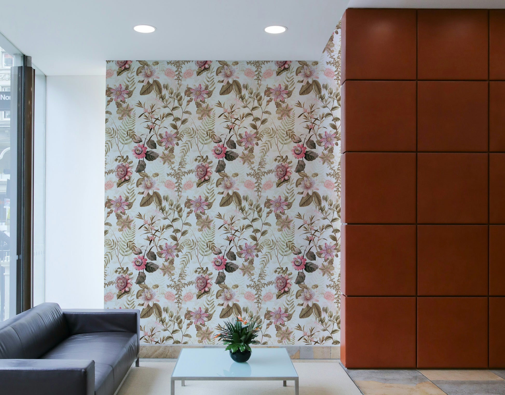 Tropical-themed Passionflower Paradise wallpaper for your walls.

