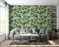 Close-up of Passionflower Paradise mural featuring intricate floral patterns.

