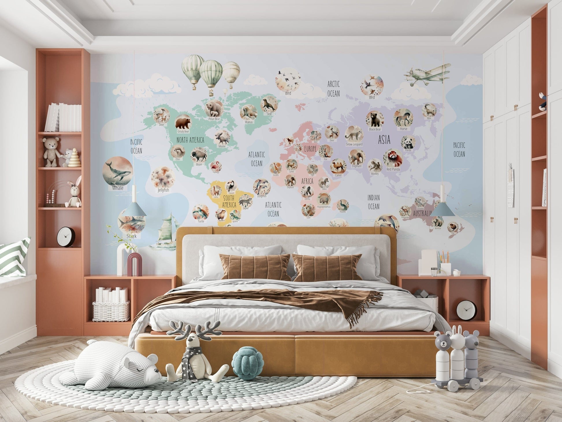 Pastel Wildlife tasteful wallpaper