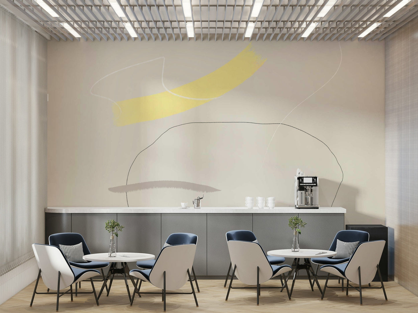 A serene abstract pattern wall mural for your decor.


