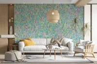 A graceful subtle pattern wall mural in bright, joyful tones.

