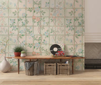 Pastel Charm Garden English Roses Wall Mural
