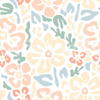 Summer-themed floral wallpaper

