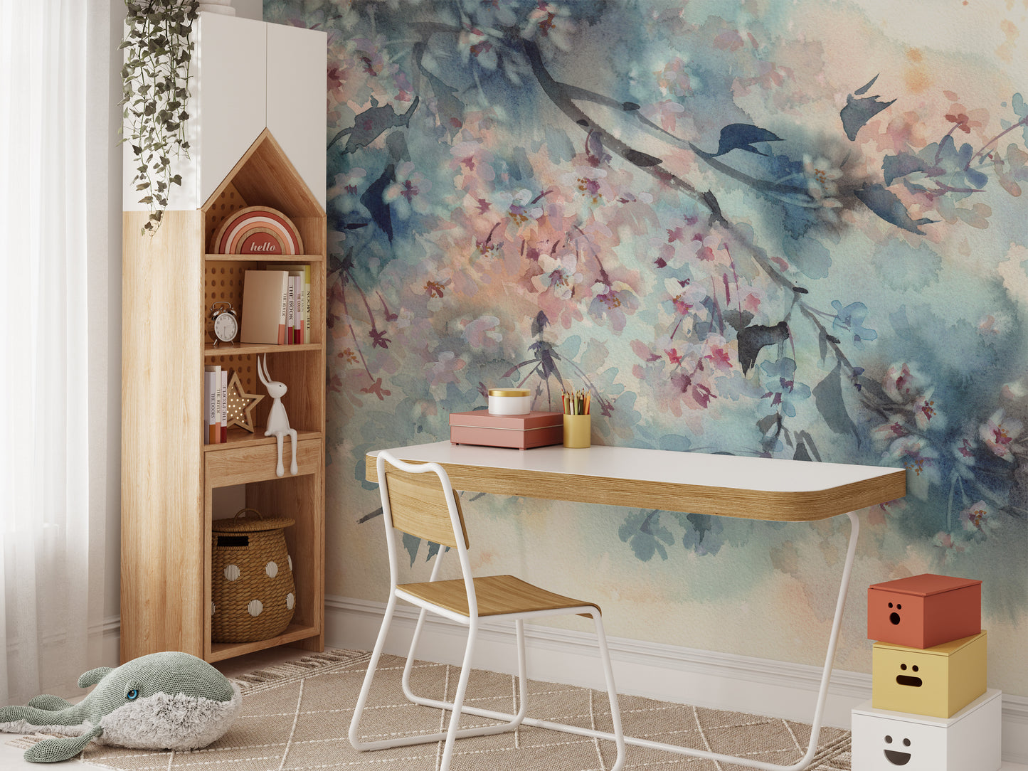 Pastel Flower Beautiful Peach Tones Wallpaper Murals - Giffywalls