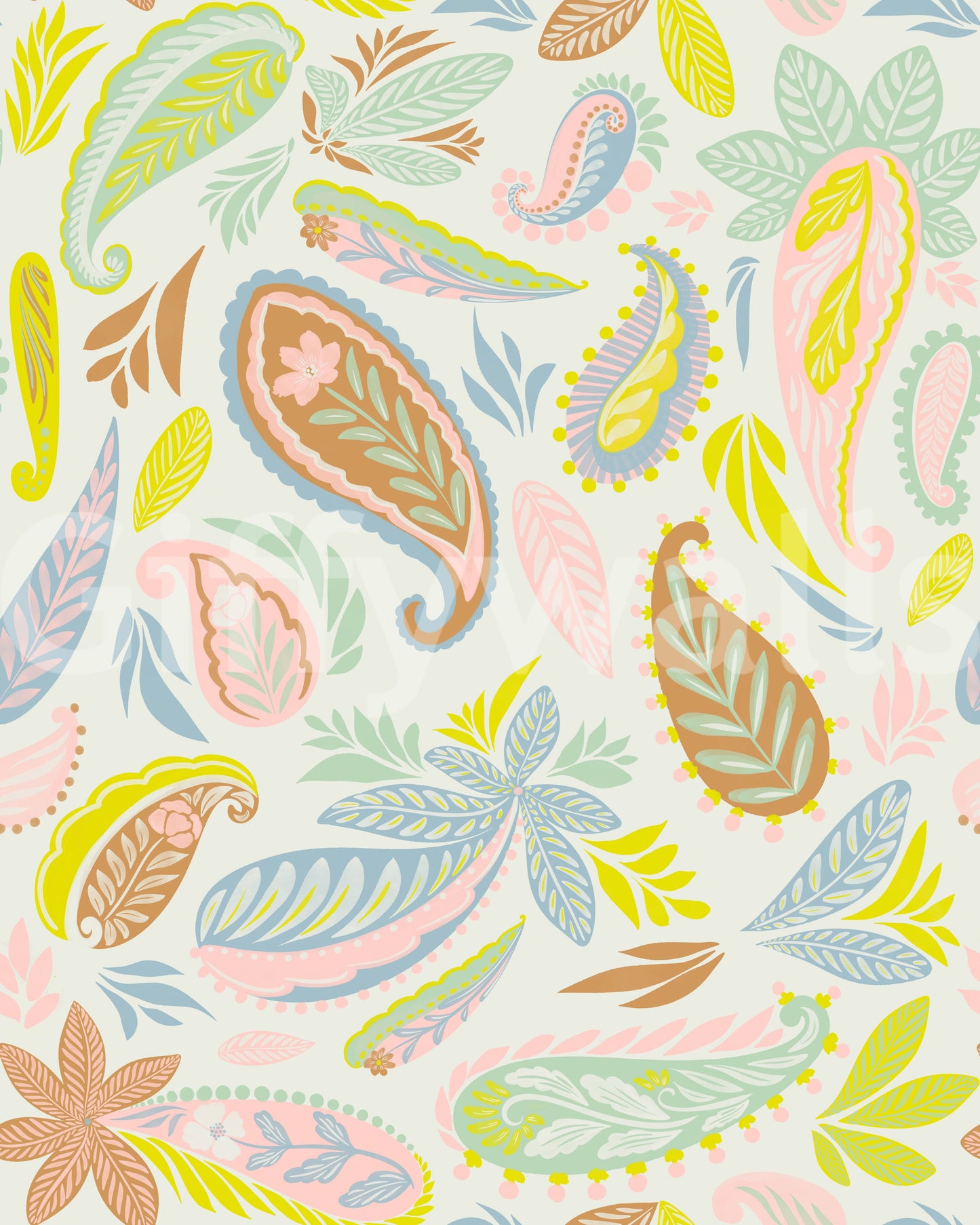 Pastel Paisley Paradise Wallpaper⁠