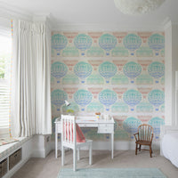Whimsical floating balloons with patterns

