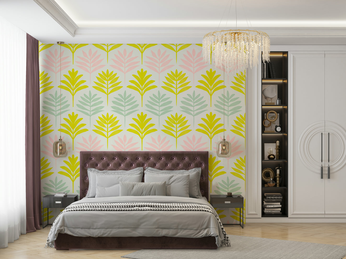 Light-toned wallpaper with a paradise vibe

