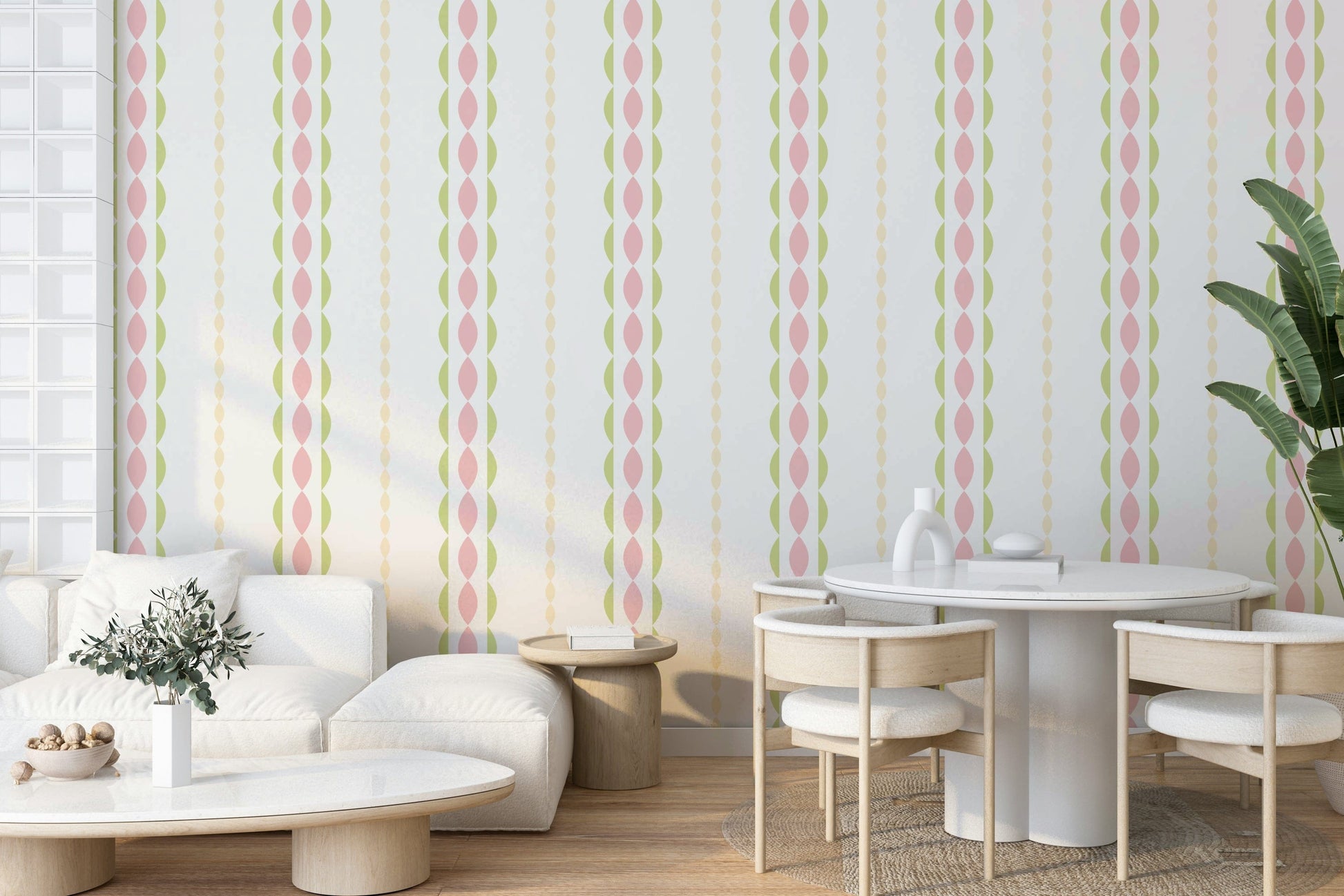 The composition is a flowing, organic scene.

