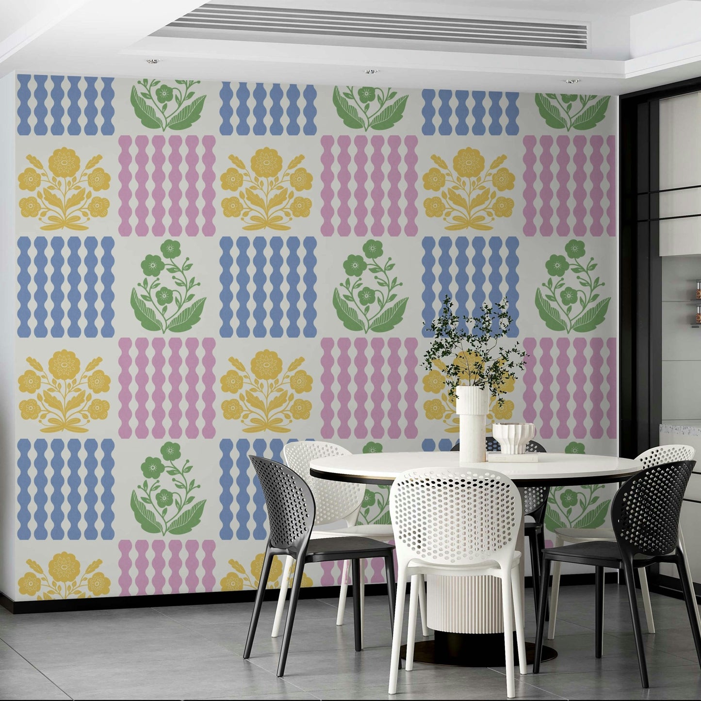 Pastel Pop Florals Wallpaper⁠