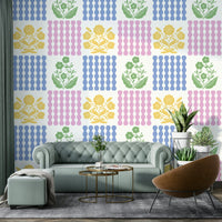 Pastel Pop Florals Wallpaper⁠