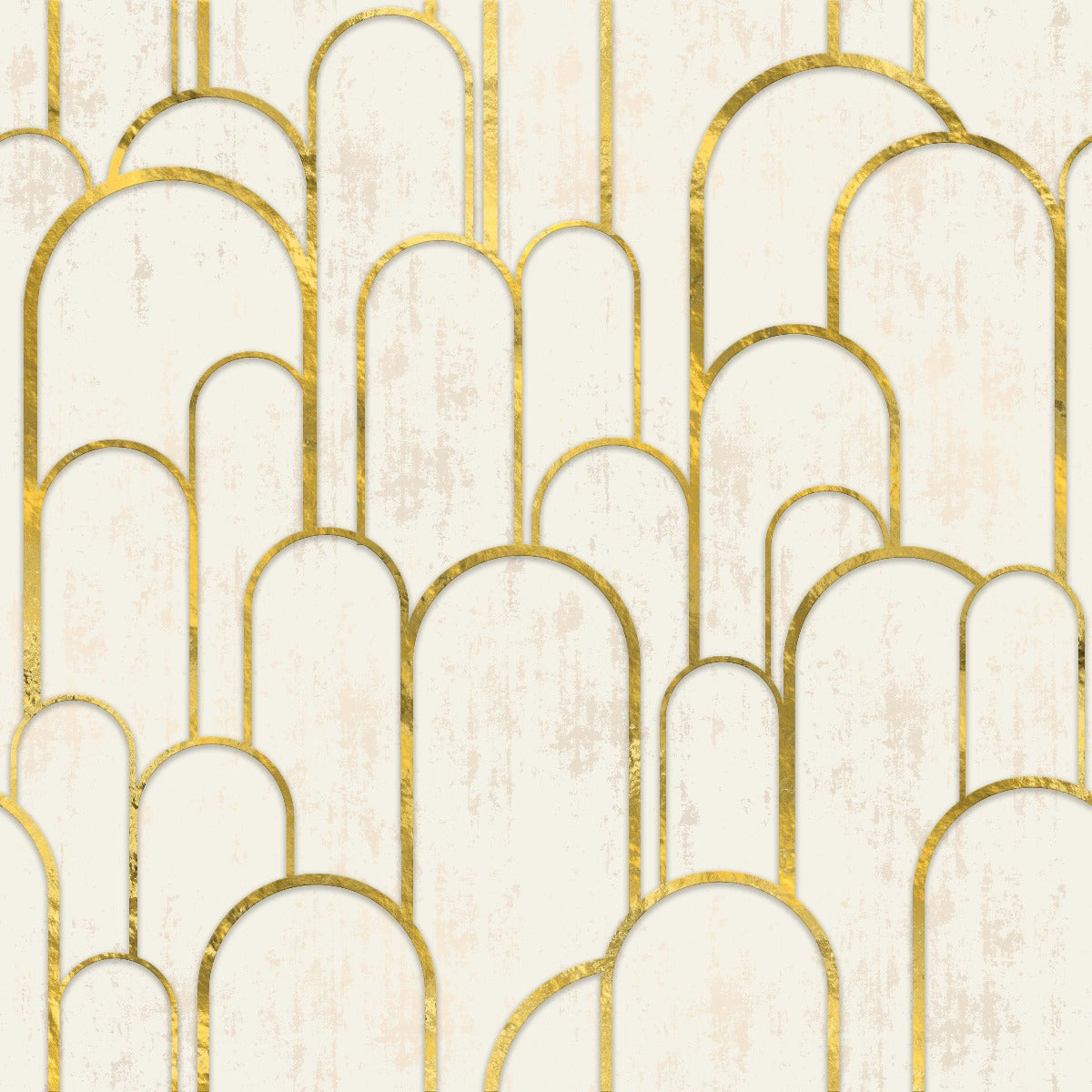 Gold and White Art Deco Wallpaper in your room