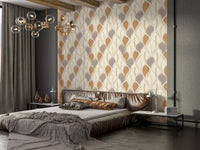 Reusable wallpaper with peace lily floral patterns