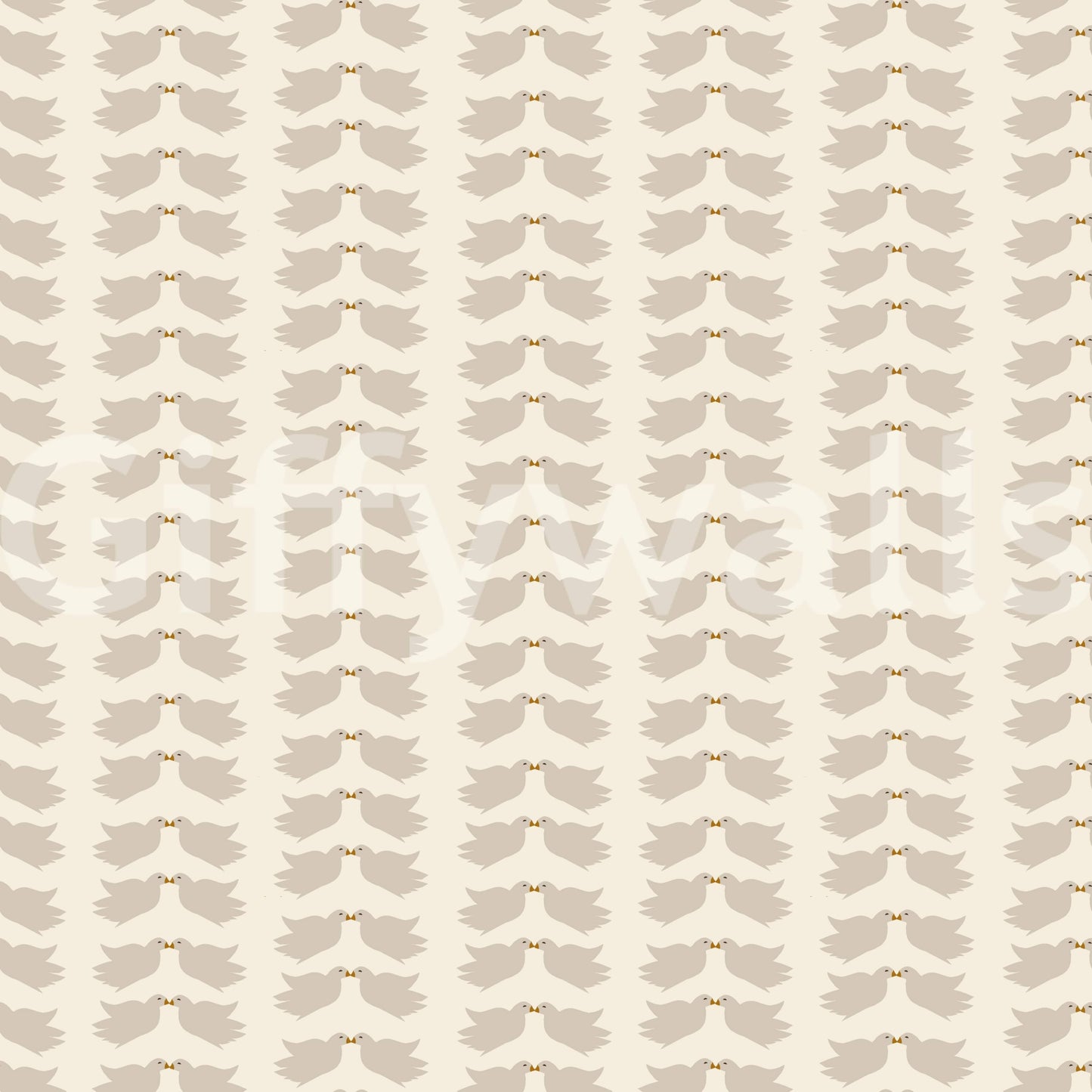 Peaceful Duets sweet mural endless column of happy doves.