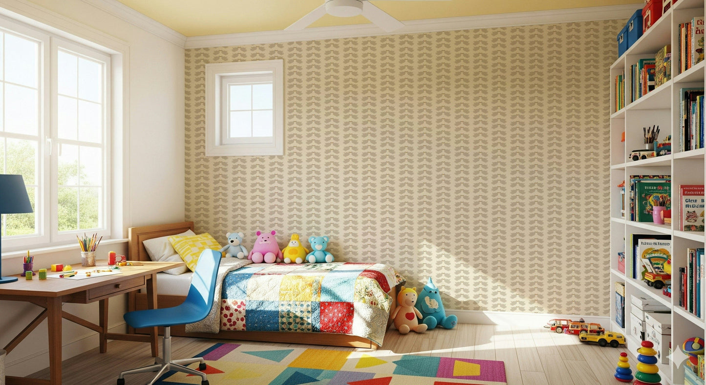 Peaceful Dove Duets neutral beige wall covering abstract.