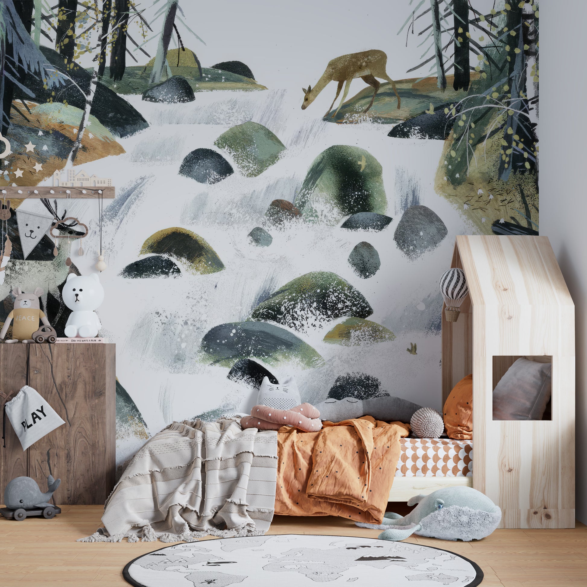 Wilderness Waterfall Wall Mural - Giffywalls