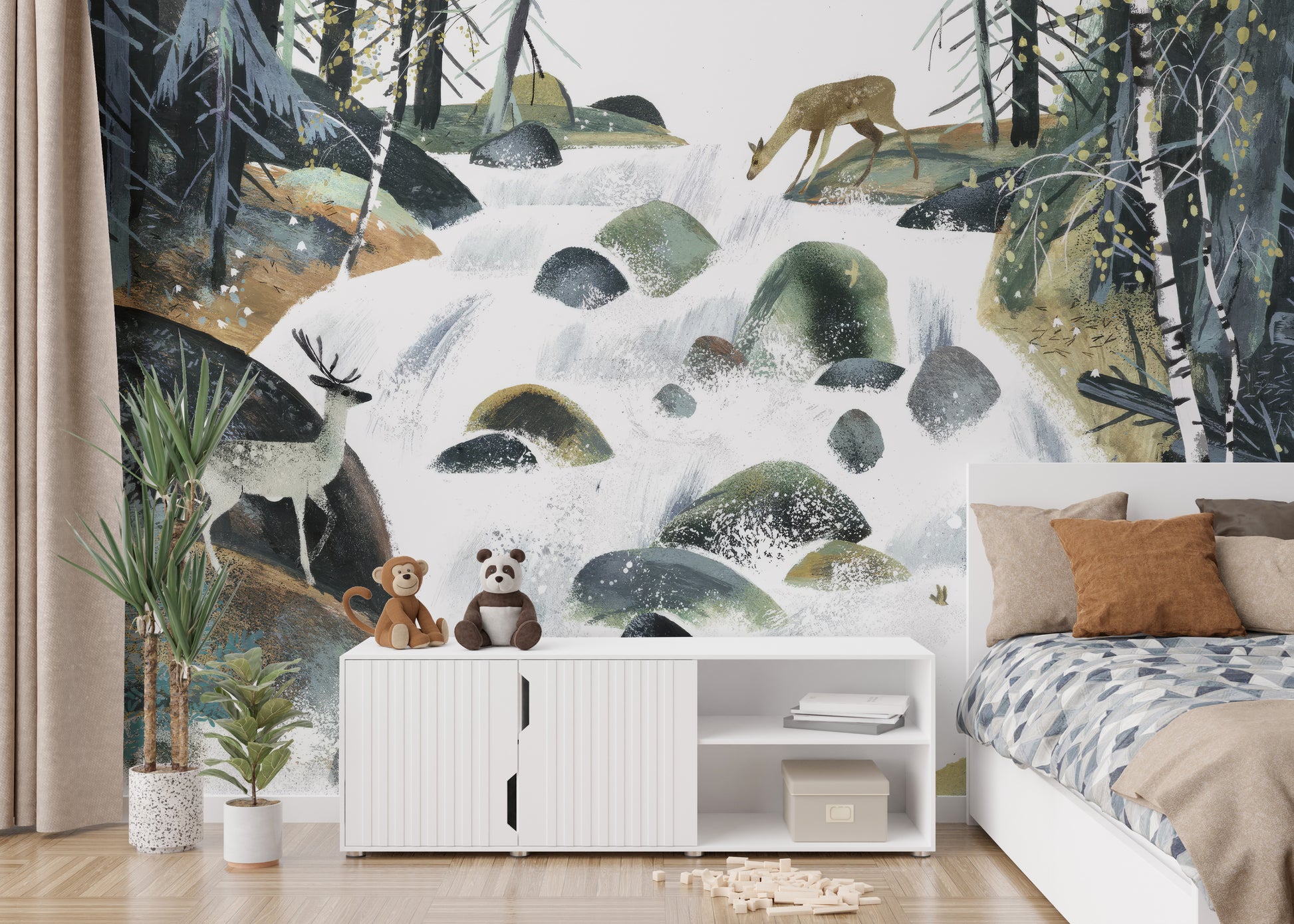 Tranquil wilderness wallpaper scene
