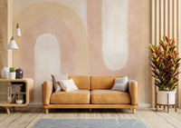 Warm-toned abstract wave wallpaper

