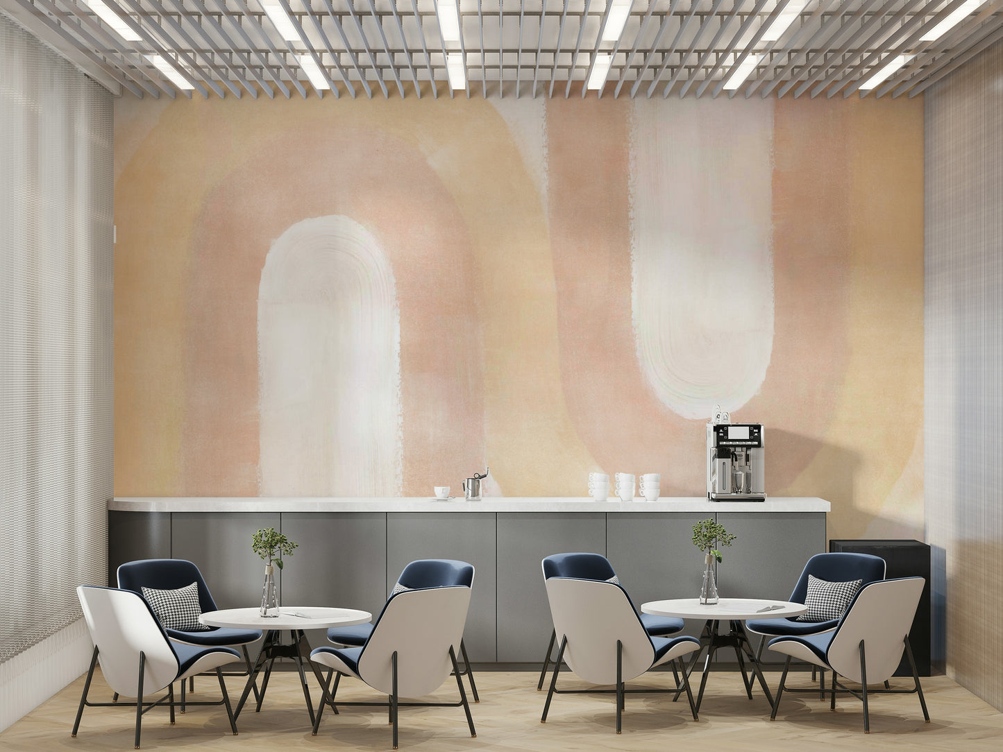 Soft pastel wave wallpaper pattern

