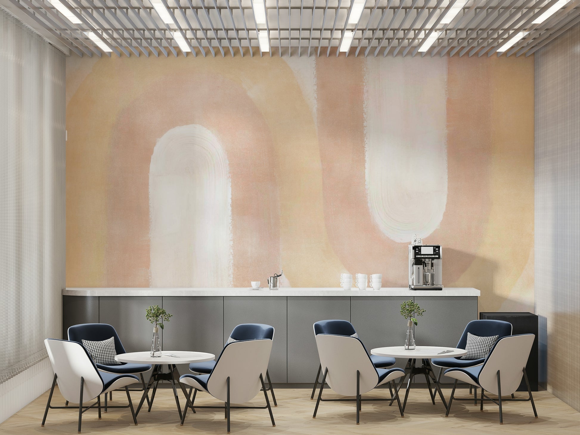 Soft pastel wave wallpaper pattern

