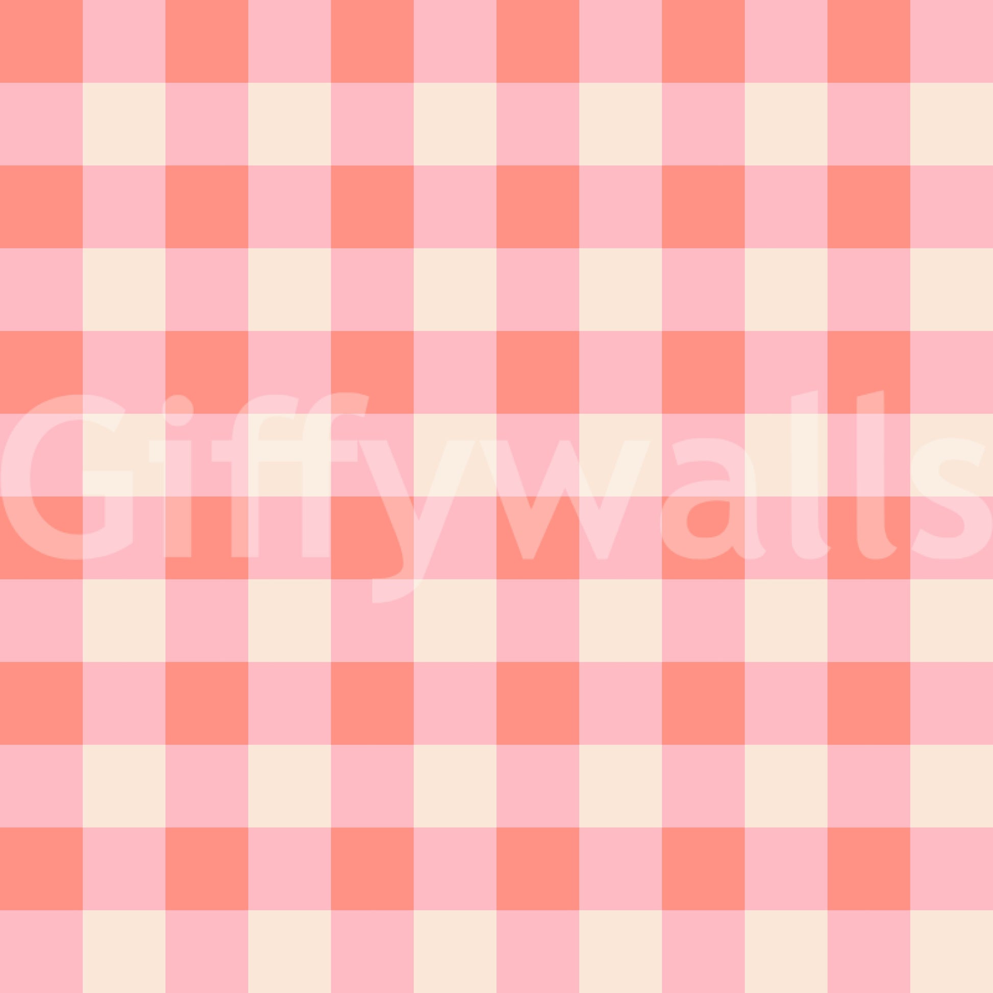 Peach-themed check wallpaper with soft style

