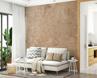 Aged Peach Leather Wall Mural – Distressed leather pattern in soft peach hues for modern rustic interior décor.