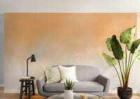 Serene peach watercolor wallpaper for living room walls.