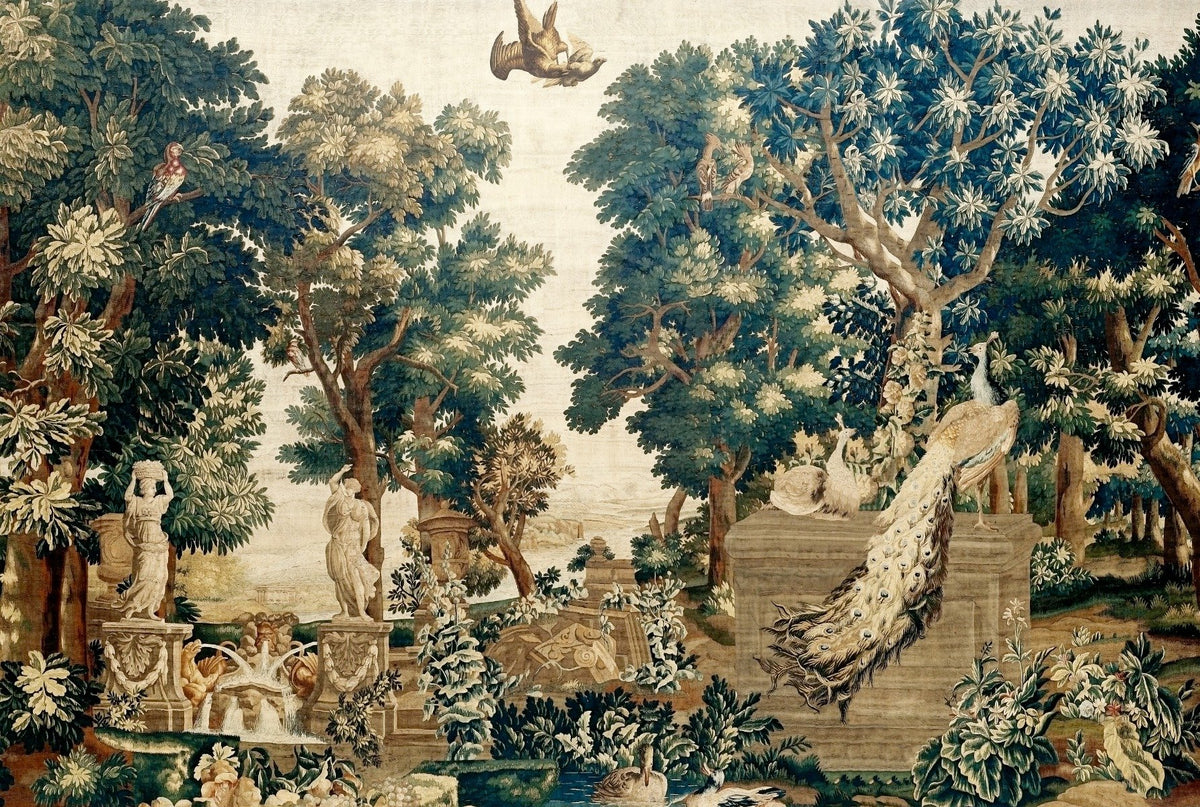 Peacock Park Vintage Monuments Wallpaper in your room