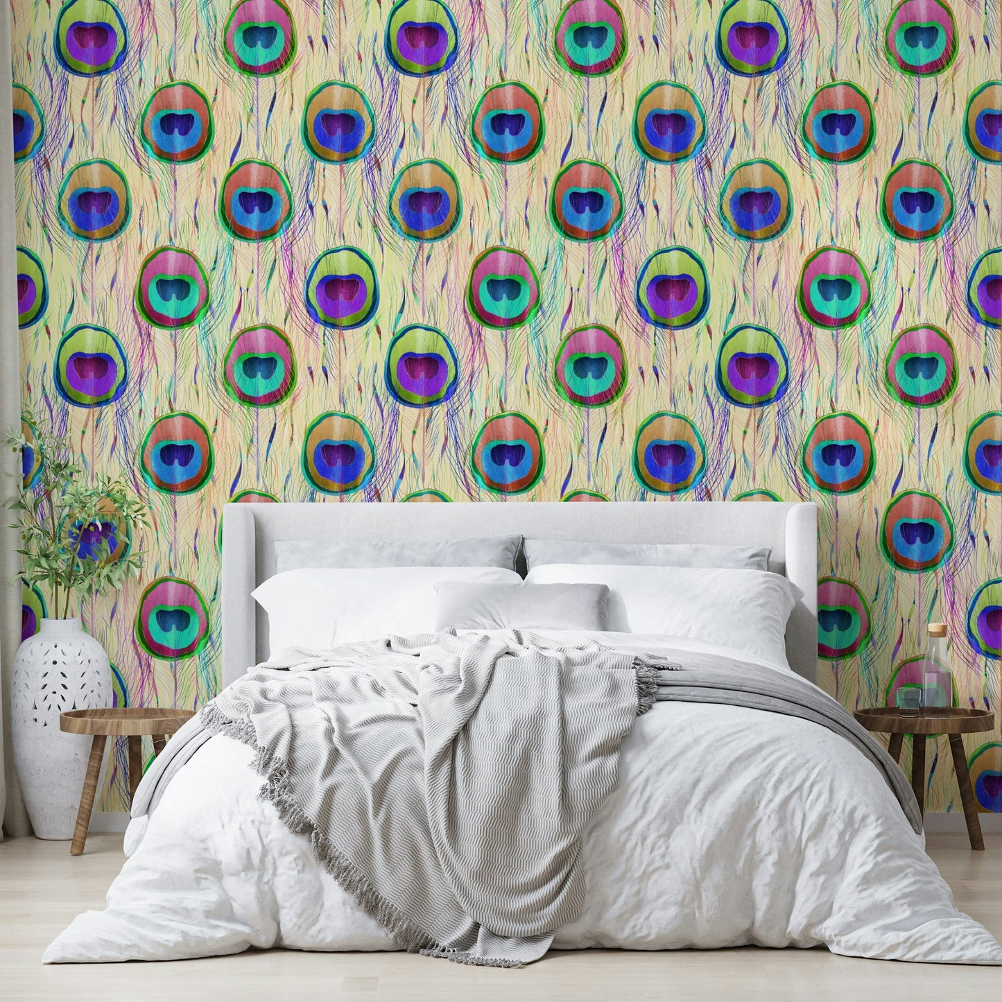 Wallpaper with a distinct bohemian aesthetic.

