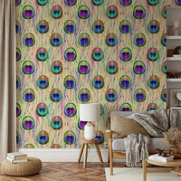 Bohemian-style wallpaper featuring an eye-catching design.

