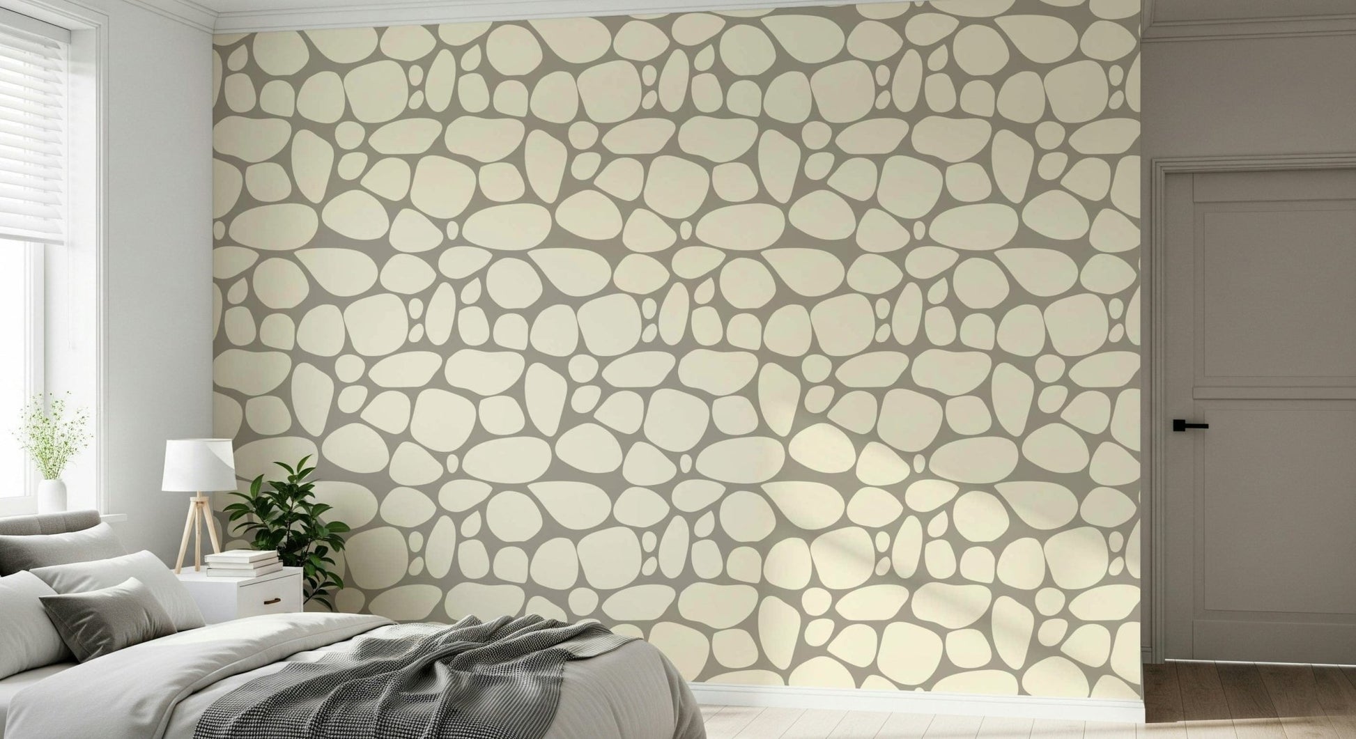 Contemporary pebble style wallpaper