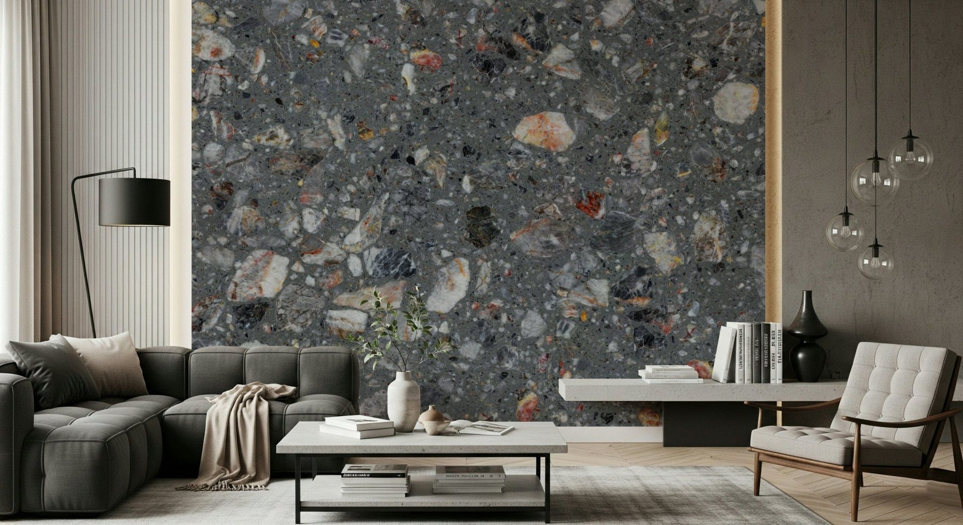 Textured Stone Harmony Natural Look mural rough surface.
