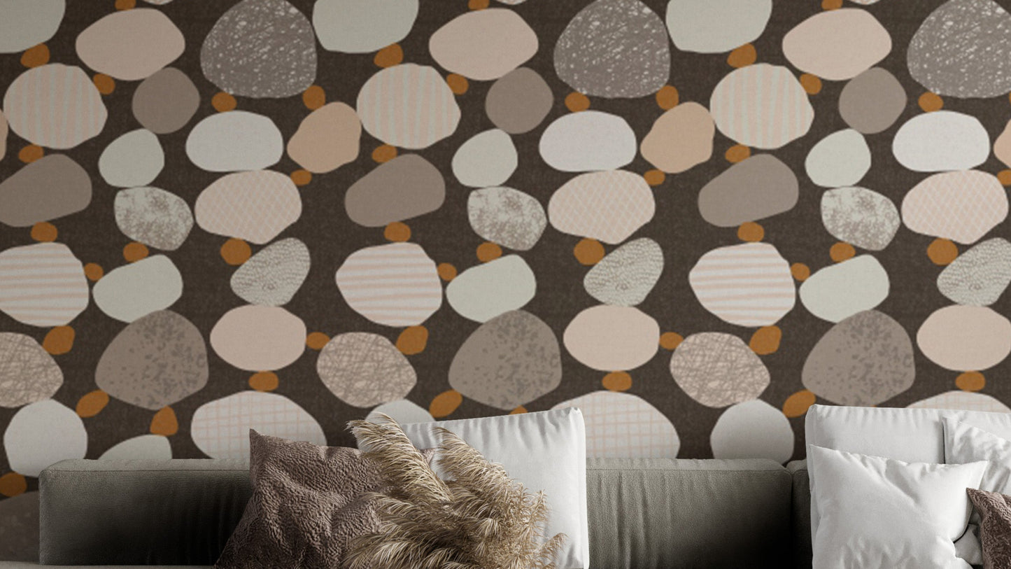 Chic Pebbled Elegance Wallpaper