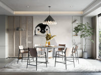 Charming penguin mural in vibrant tones

