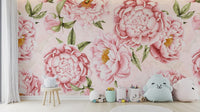A close-up of the delicate peony and blush colors.

