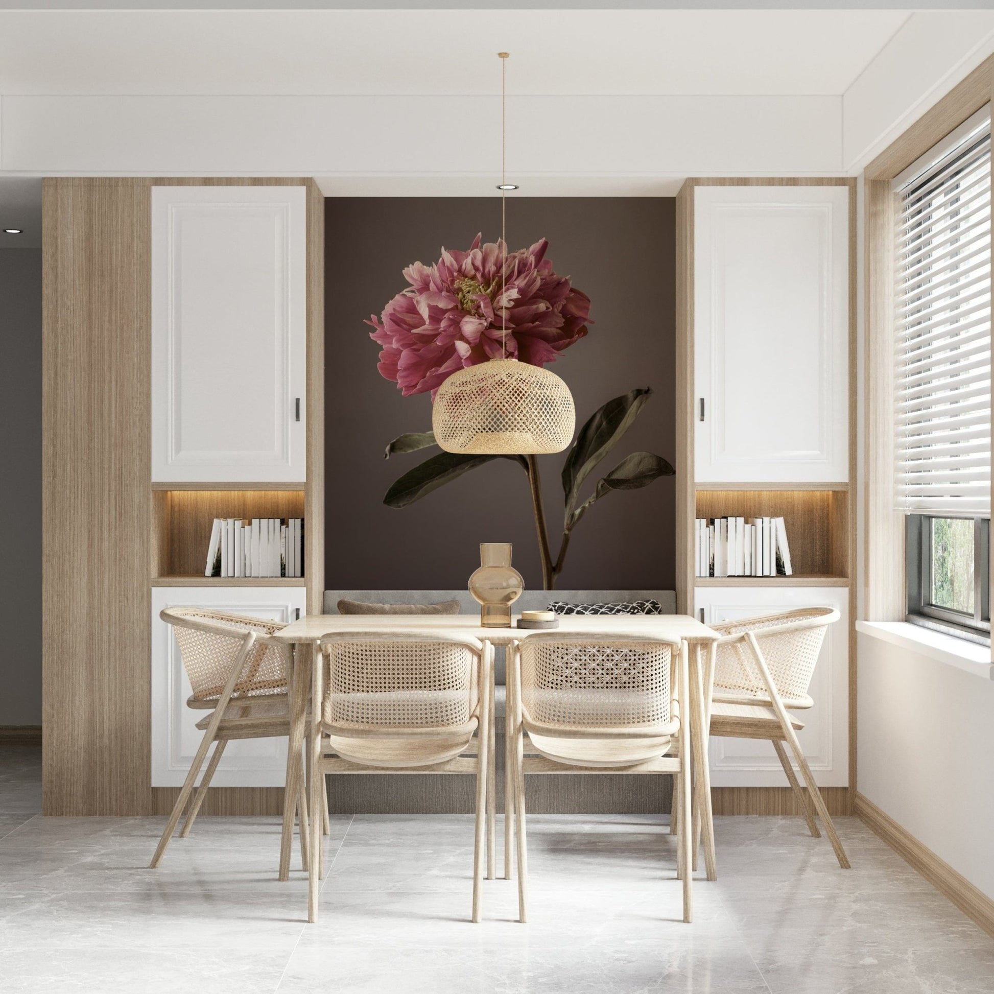 Peony Blush lavish flower image perfect for feature wall.