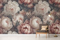 Vibrant Peony Flower Wallpaper Mural art