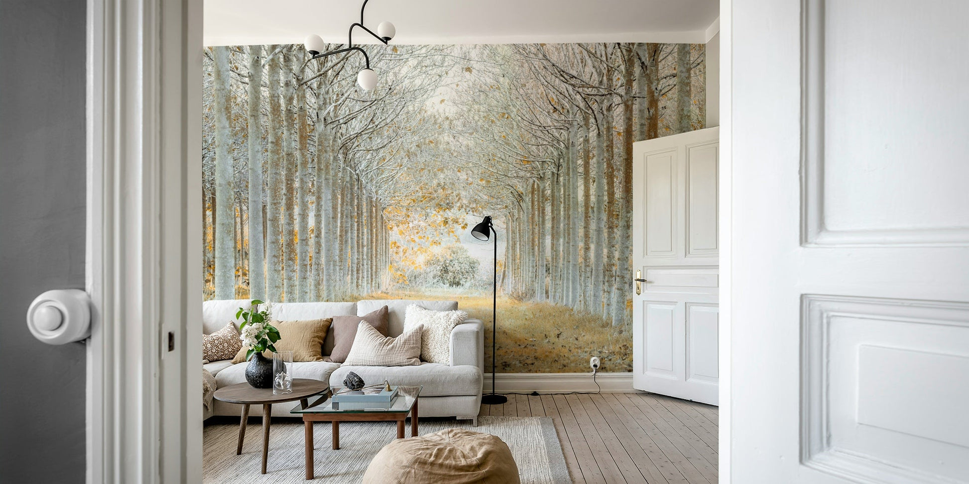 Calm woodland wallpaper for walls

