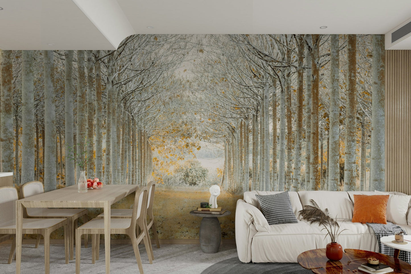 Scenic trees wall mural

