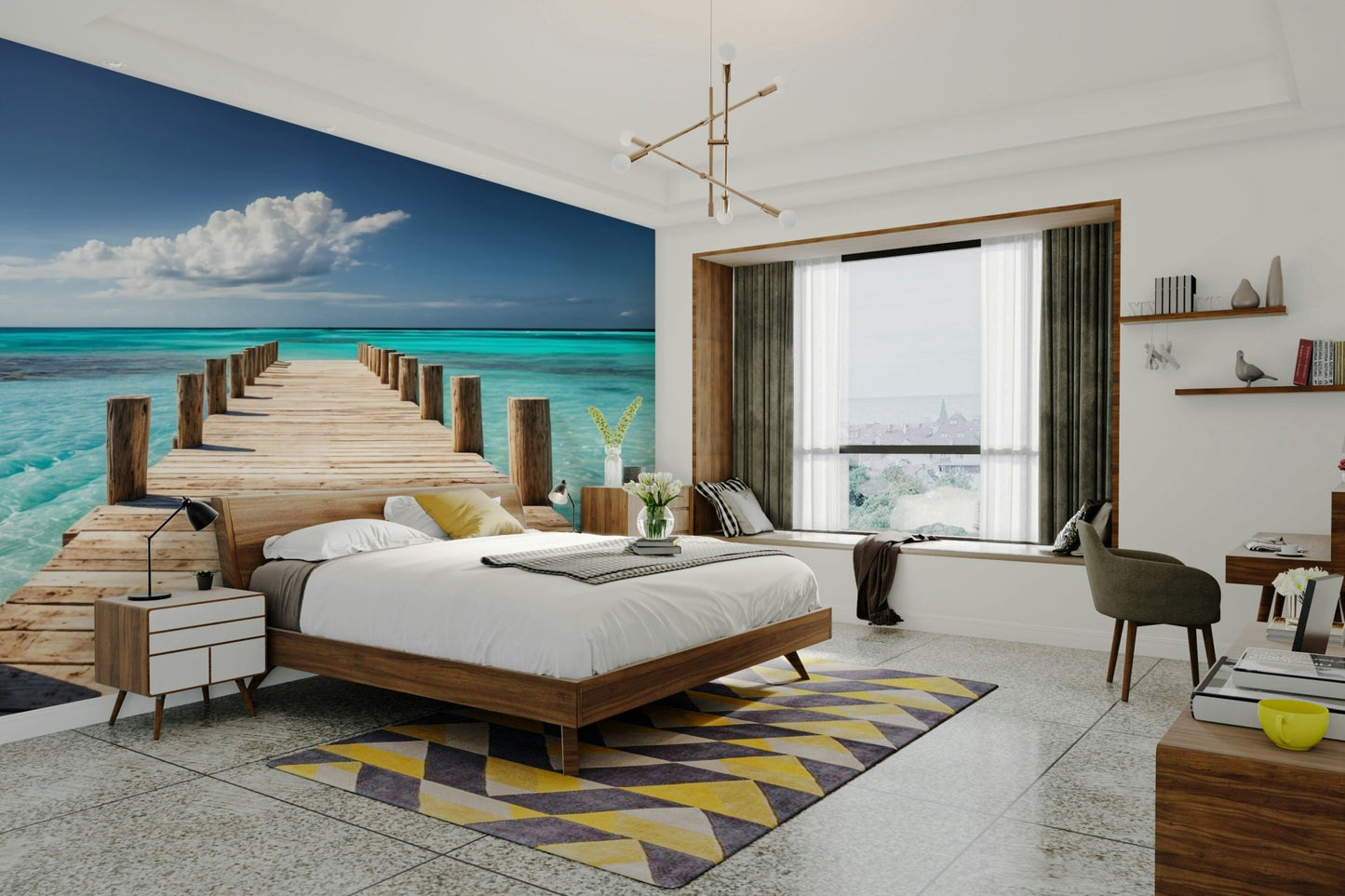 The design gives a feeling of quiet, natural beauty.

