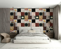 Pietra2 Rework Wallpaper in a contemporary bedroom

