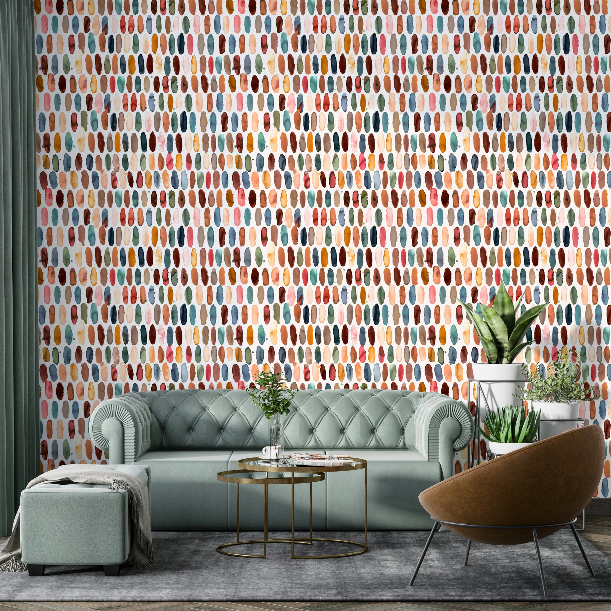 Modern brown wallpaper for contemporary and Nordic interiors.

