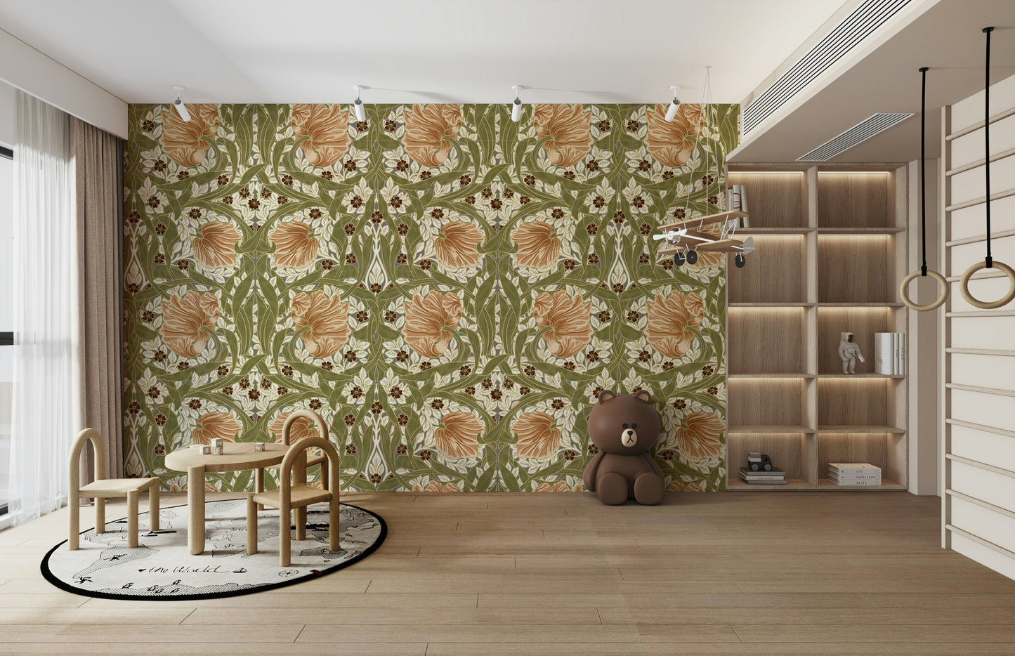 Handcrafted William Morris wallpaper

