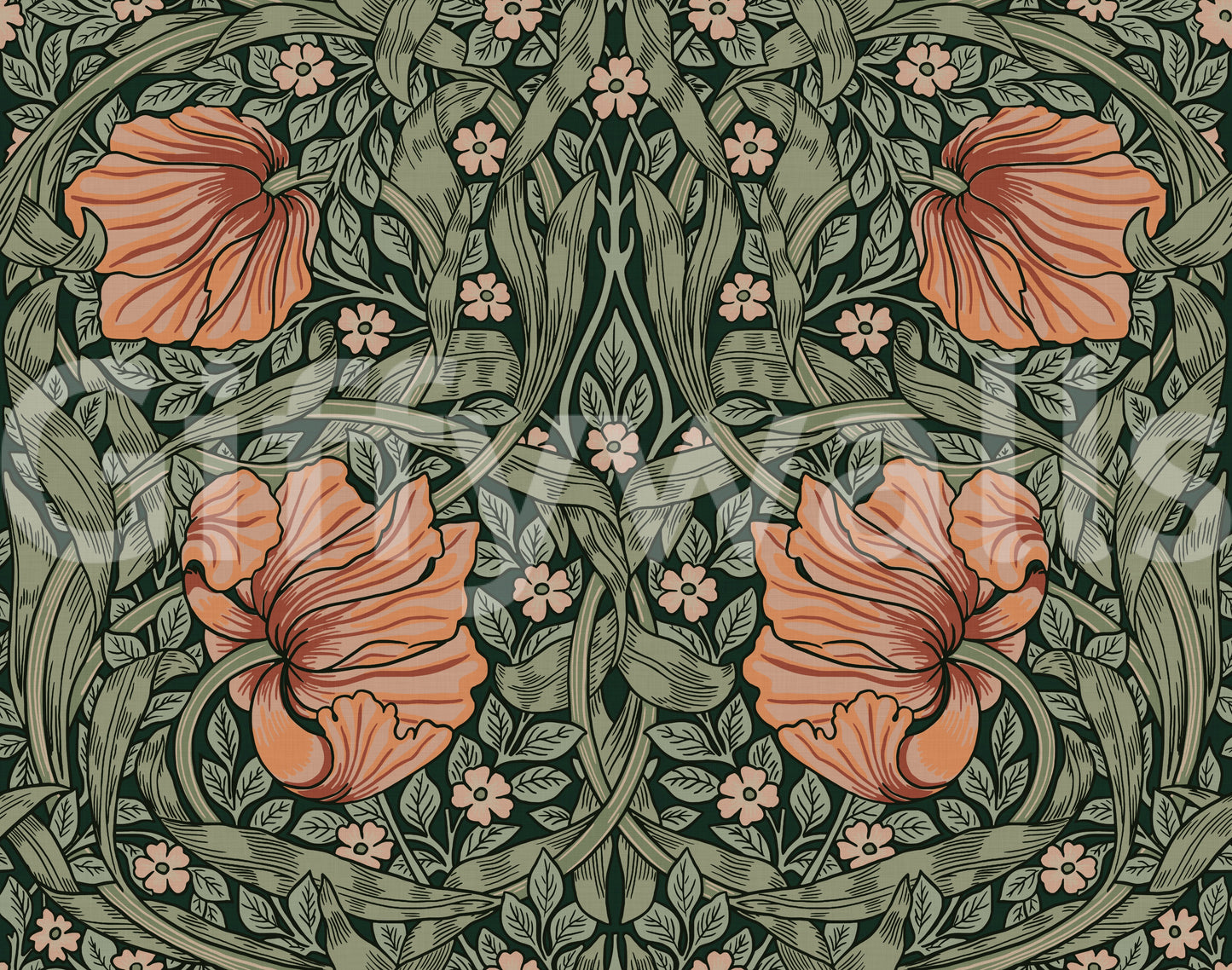 Sophisticated William Morris wallpaper for cozy spaces

