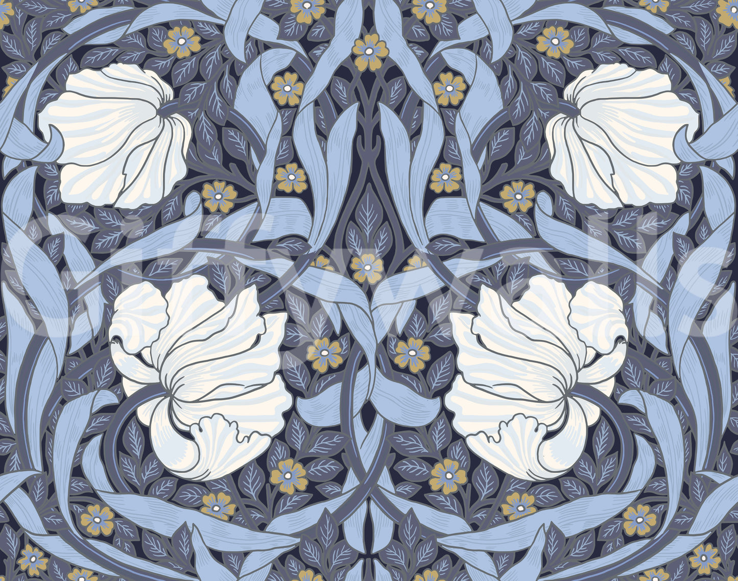 Detailed pimpernel wallpaper for vintage decor

