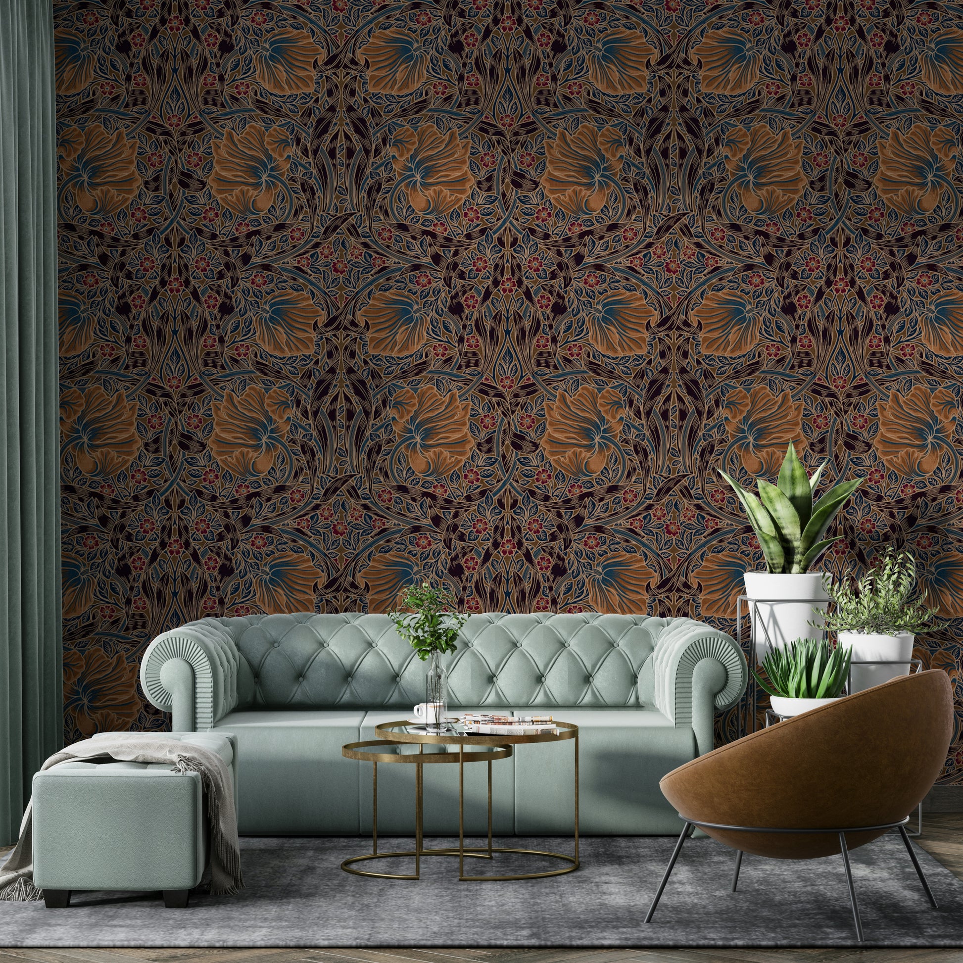 Handcrafted William Morris wallpaper

