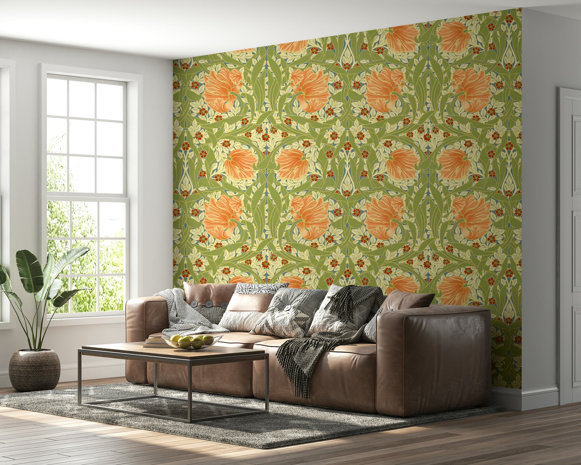 Handcrafted William Morris wallpaper


