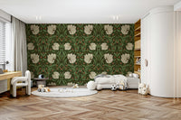 Intricate foliage pattern wallpaper

